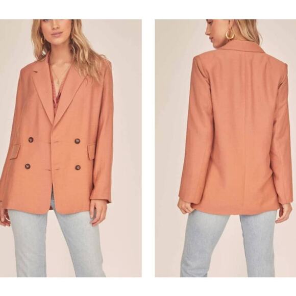Astr The Label Allegra Oversized Double Breasted Blazer Jacket Size Small - Picture 1 of 9